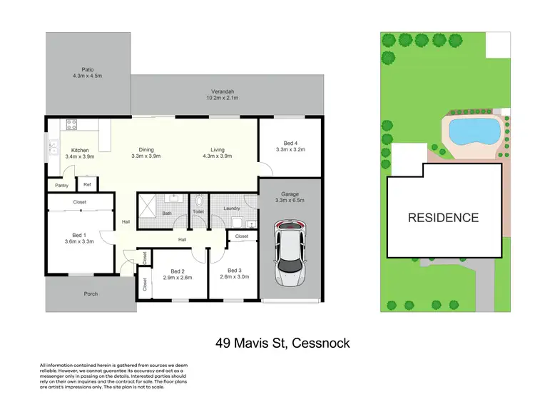 Floorplan of Homely house listing, 49 Mavis Street, Cessnock NSW 2325