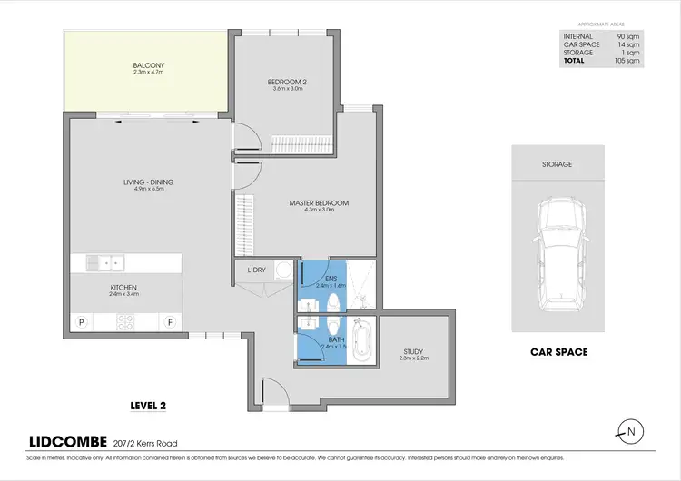 Floorplan of Homely apartment listing, 207/2 Kerrs Road, Lidcombe NSW 2141