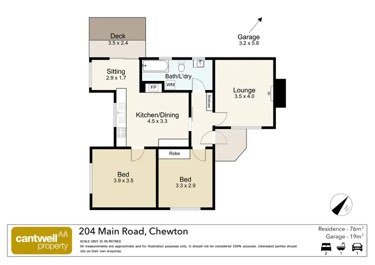 Floorplan of Homely house listing, 204 Main Road, Chewton VIC 3451