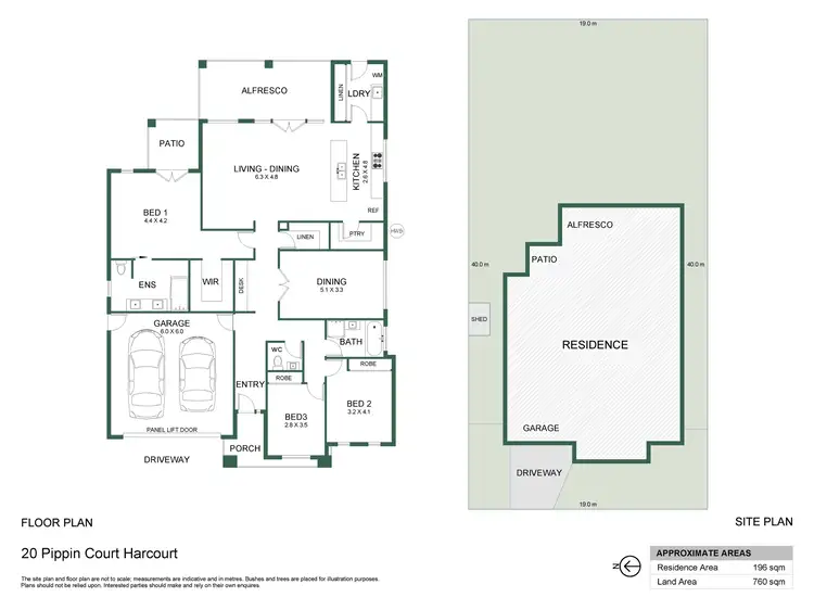 Floorplan of Homely house listing, 20 Pippin Court, Harcourt VIC 3453
