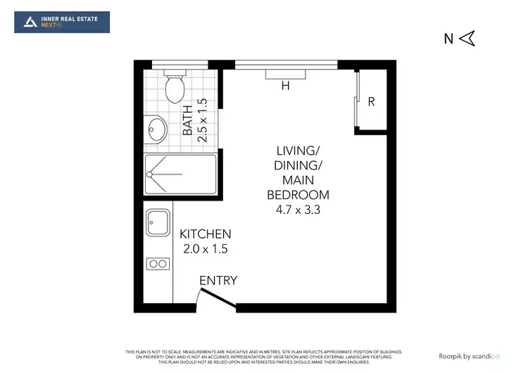 Floorplan of Homely studio listing, 9/25 Redan Street, St Kilda VIC 3182