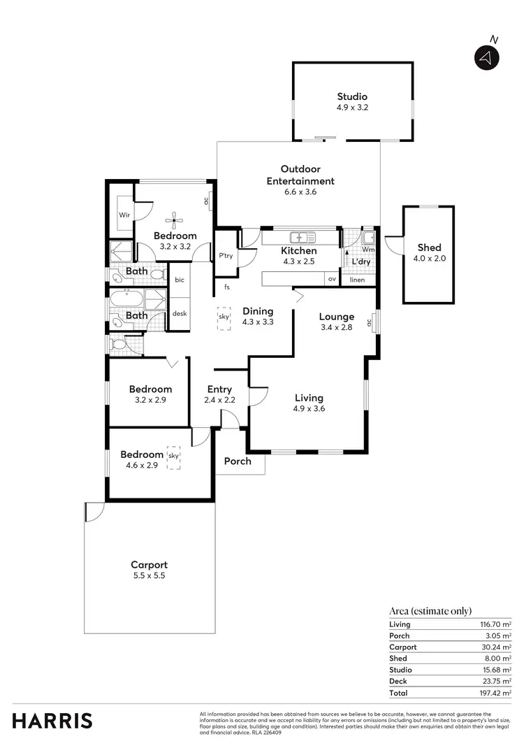 Floorplan of Homely house listing, 26 Arabian Avenue, West Beach SA 5024