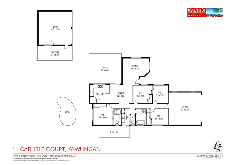 Floorplan of Homely house listing, 11 Carlisle Court, Kawungan QLD 4655
