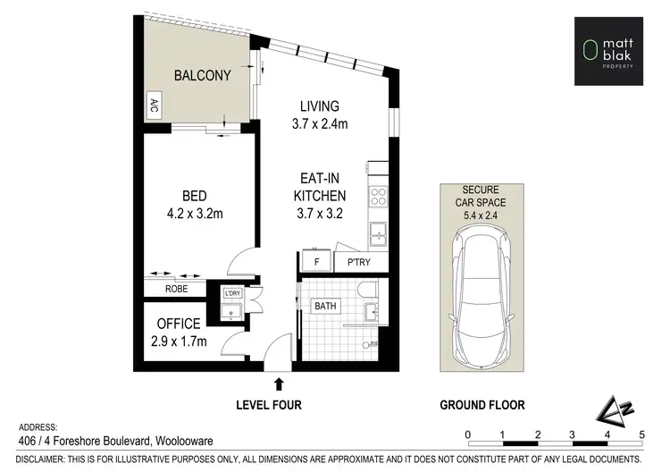 Floorplan of Homely apartment listing, 406/4 Foreshore Boulevard, Woolooware NSW 2230
