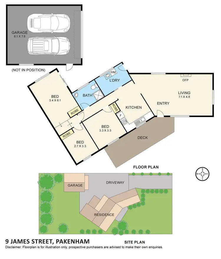 Floorplan of Homely house listing, 9 James Street, Pakenham VIC 3810