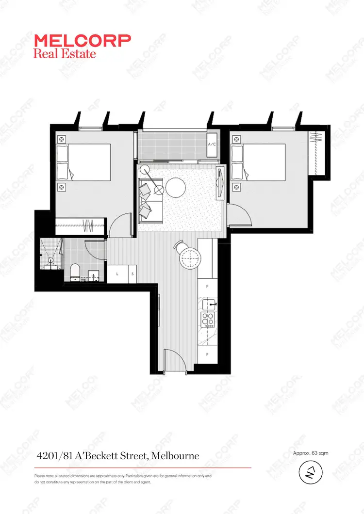 Floorplan of Homely apartment listing, 4201/81 A'beckett Street, Melbourne VIC 3000