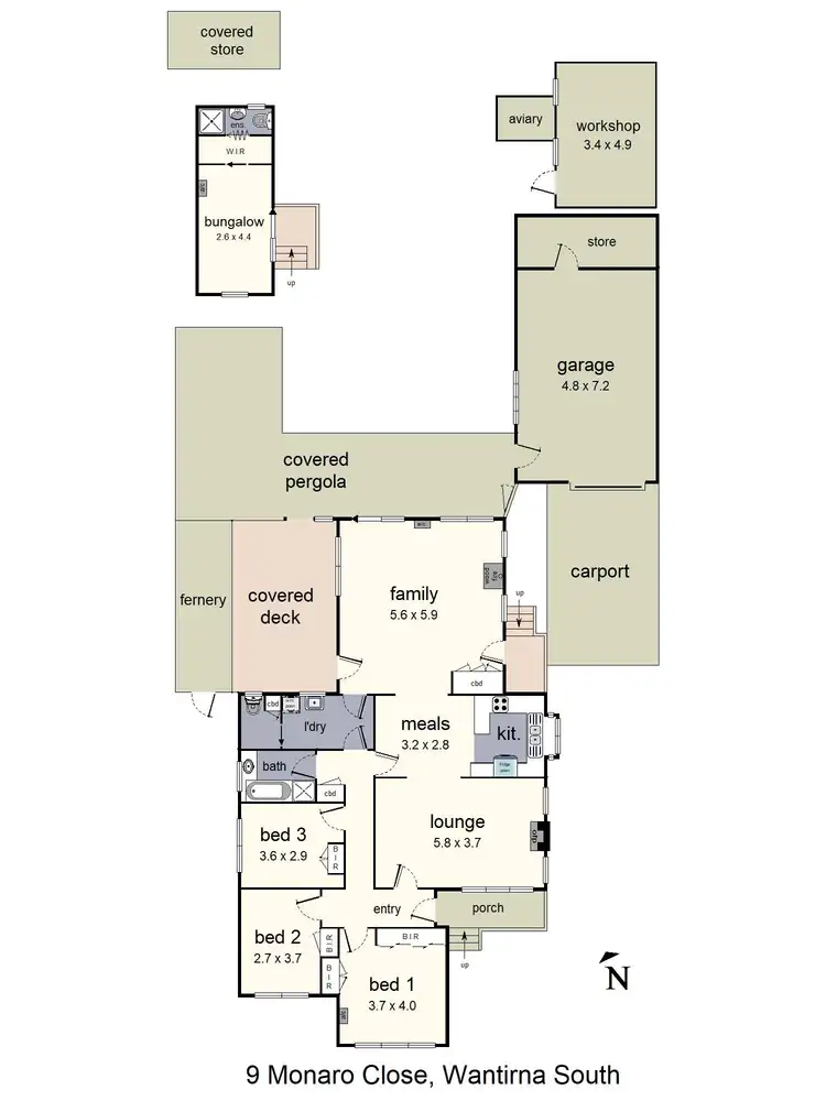 Floorplan of Homely house listing, 9 Monaro Close, Wantirna South VIC 3152