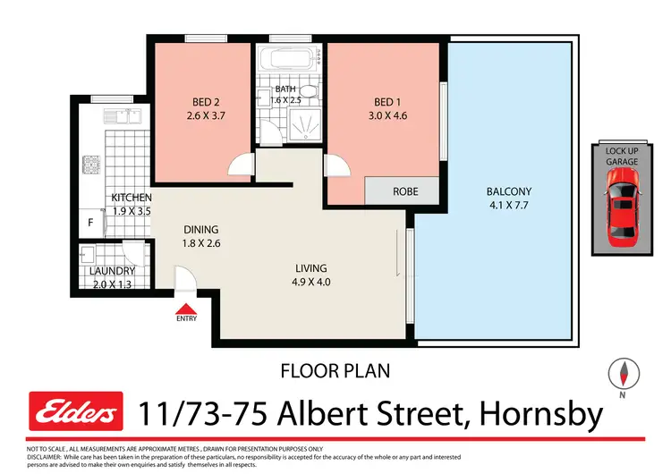 Floorplan of Homely unit listing, 11/73-75 Albert Street, Hornsby NSW 2077