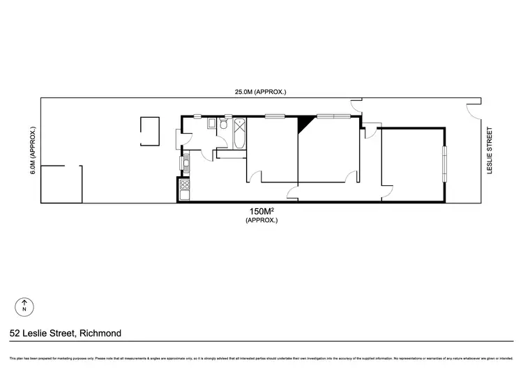 Floorplan of Homely house listing, 52 Leslie Street, Richmond VIC 3121