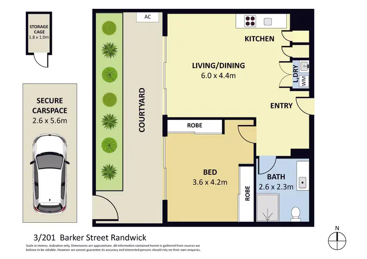 Floorplan of Homely apartment listing, 3/201-207 Barker Street, Randwick NSW 2031