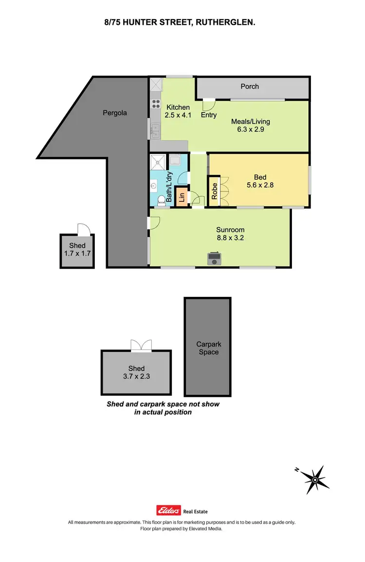 Floorplan of Homely unit listing, 8/75 Hunter Street, Rutherglen VIC 3685
