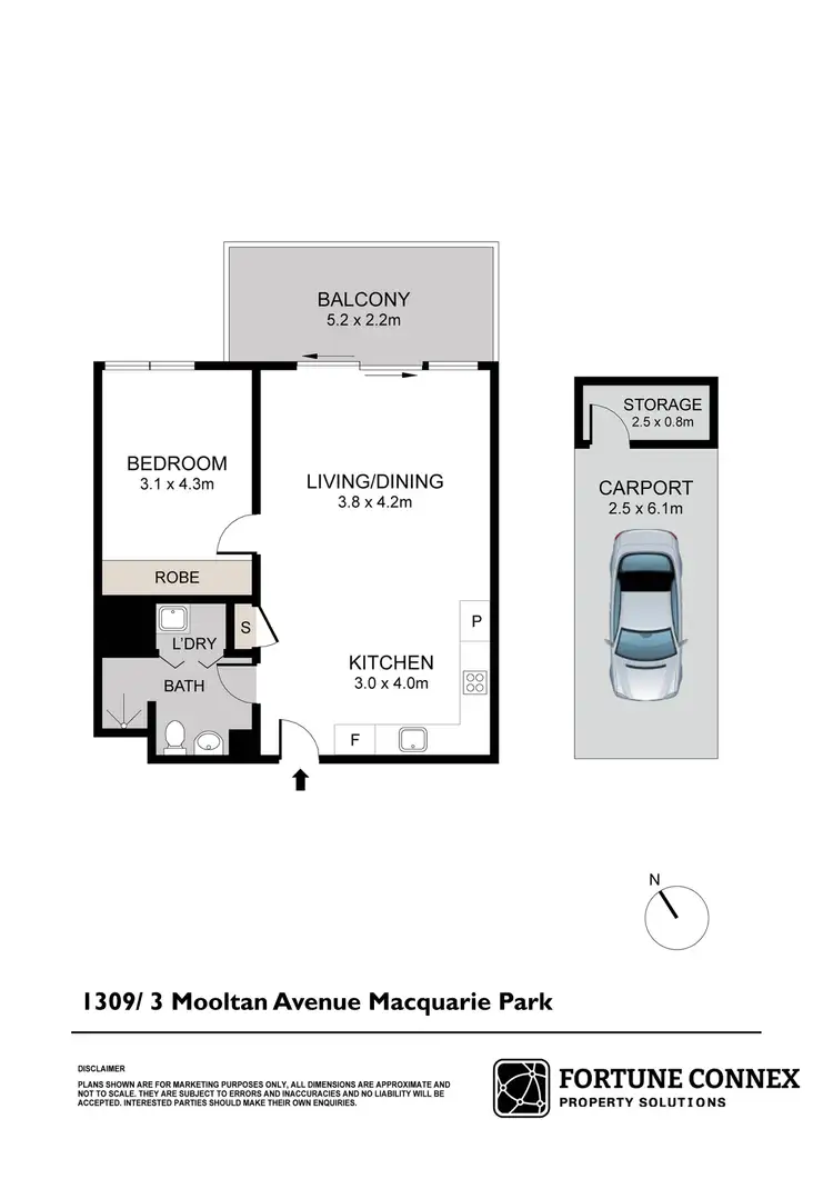 Floorplan of Homely apartment listing, 1309/3 Mooltan Avenue, Macquarie Park NSW 2113
