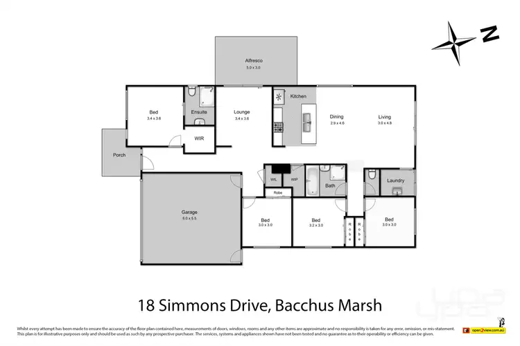 Floorplan of Homely house listing, 18 Simmons Drive, Bacchus Marsh VIC 3340