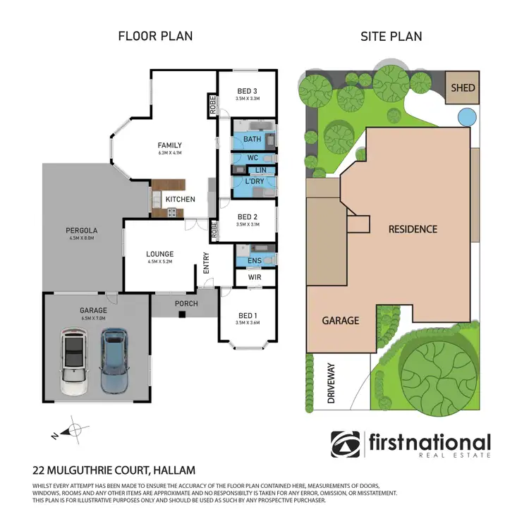Floorplan of Homely house listing, 22 Mulguthrie Court, Hallam VIC 3803