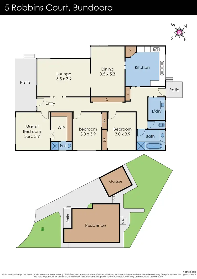 Floorplan of Homely house listing, 5 Robbins Court, Bundoora VIC 3083