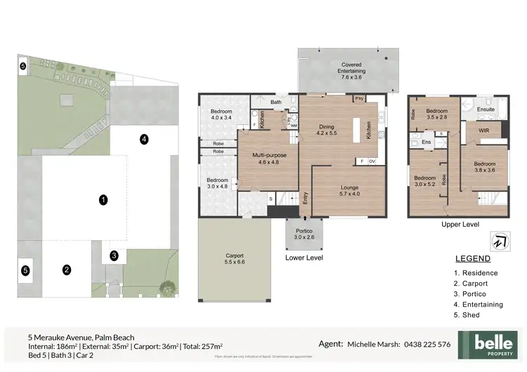 Floorplan of Homely house listing, 5 Merauke Avenue, Palm Beach QLD 4221