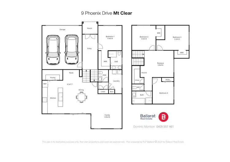 Floorplan of Homely house listing, 9 Phoenix Drive, Mount Clear VIC 3350
