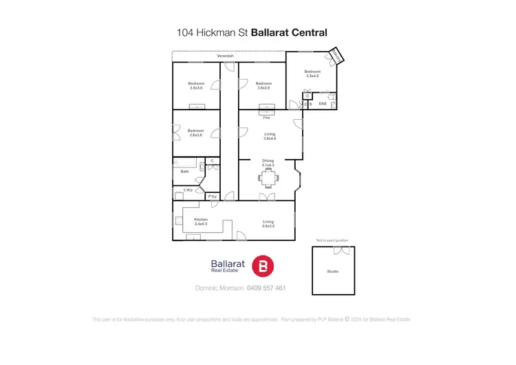Floorplan of Homely house listing, 104 Hickman Street, Ballarat Central VIC 3350
