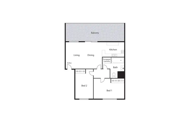 Floorplan of Homely unit listing, 69/4 Wilkins Street, Mawson ACT 2607