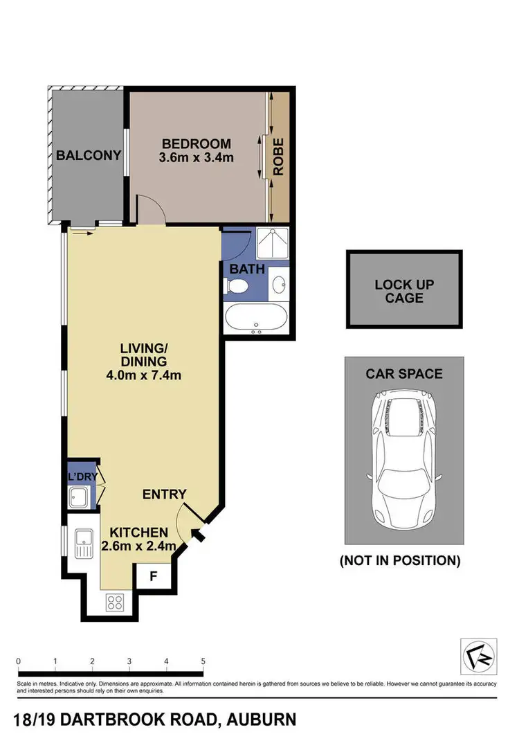Floorplan of Homely unit listing, 18/19 Dartbrook Road, Auburn NSW 2144