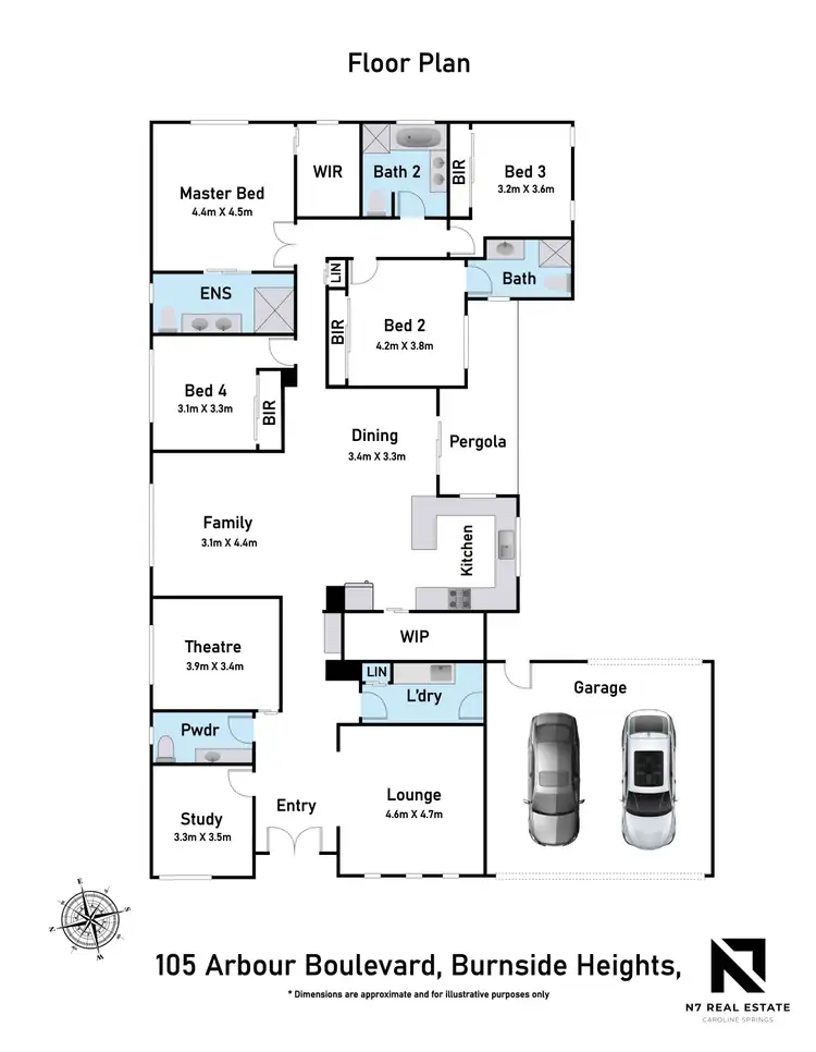 Floorplan of Homely house listing, 105 Arbour Boulevard, Burnside Heights VIC 3023