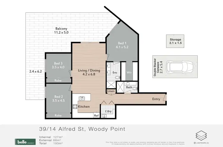 Floorplan of Homely apartment listing, 39/14 Alfred Street, Woody Point QLD 4019