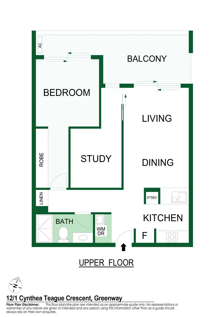 Floorplan of Homely apartment listing, 12/1 Cynthea Teague Crescent, Greenway ACT 2900
