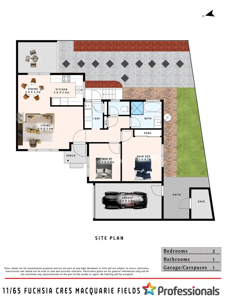 Floorplan of Homely villa listing, 11/65 Fuchsia Crescent, Macquarie Fields NSW 2564