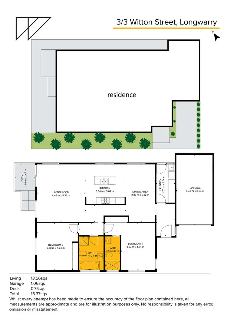 Floorplan of Homely unit listing, 3/3 Witton Street, Longwarry VIC 3816