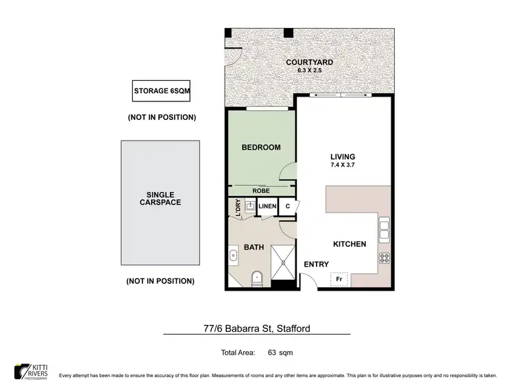 Floorplan of Homely unit listing, 77/6 Babarra Street, Stafford QLD 4053