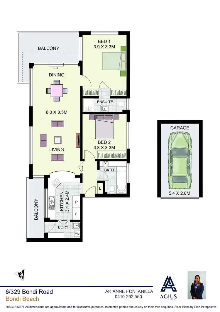 Floorplan of Homely apartment listing, 6/329 Bondi Road, Bondi NSW 2026
