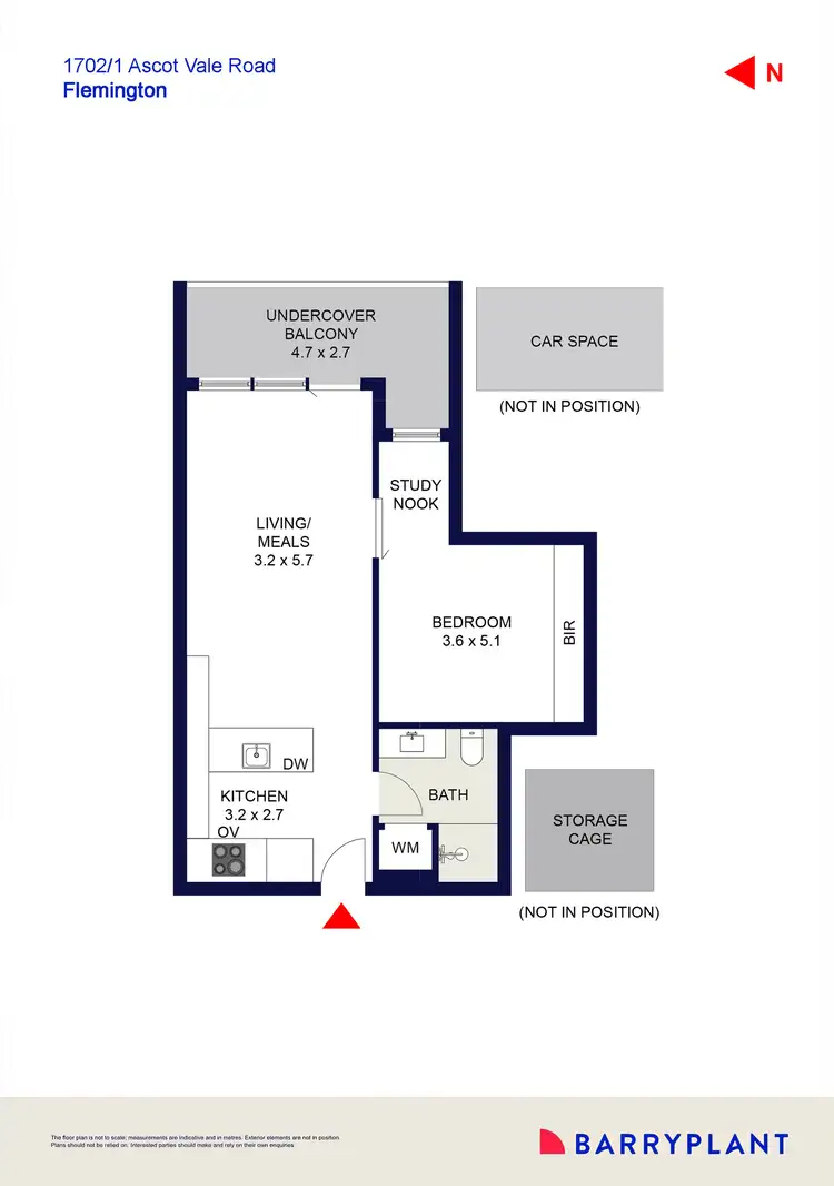 Floorplan of Homely apartment listing, 1702/1 Ascot Vale Road, Flemington VIC 3031