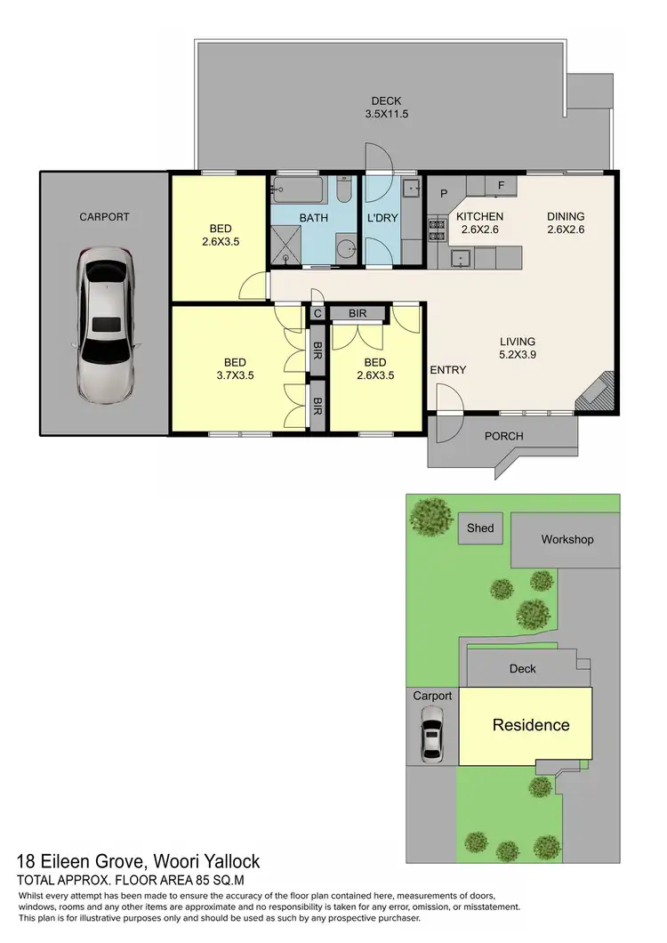 Floorplan of Homely house listing, 18 Eileen Grove, Woori Yallock VIC 3139