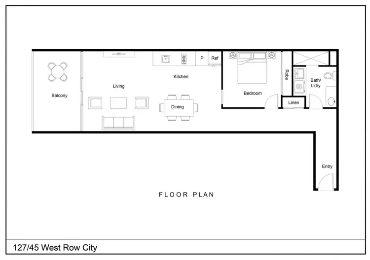 Floorplan of Homely unit listing, 112/45 West Row, City ACT 2601