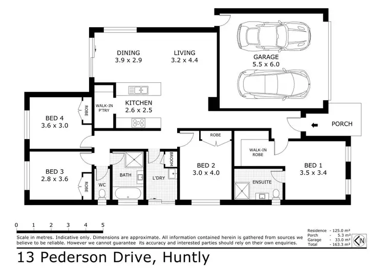 Floorplan of Homely house listing, 13 Pederson Drive, Huntly VIC 3551