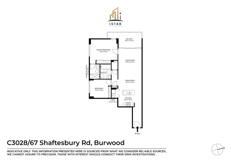 Floorplan of Homely apartment listing, C3028/67 Shaftesbury Road, Burwood NSW 2134