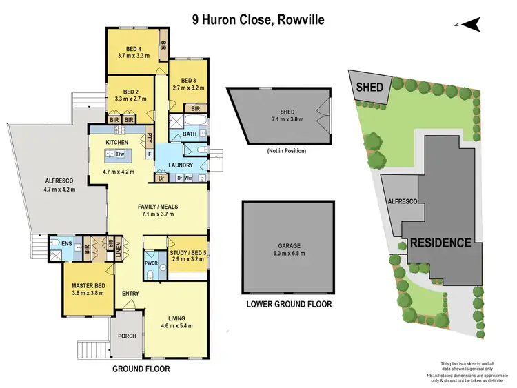 Floorplan of Homely house listing, 9 Huron Close, Rowville VIC 3178