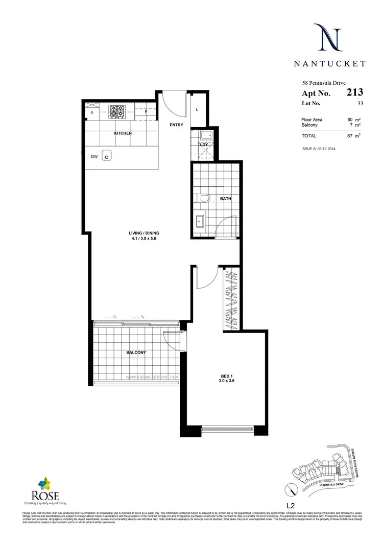 Floorplan of Homely apartment listing, 213/58 Peninsula Drive, Breakfast Point NSW 2137