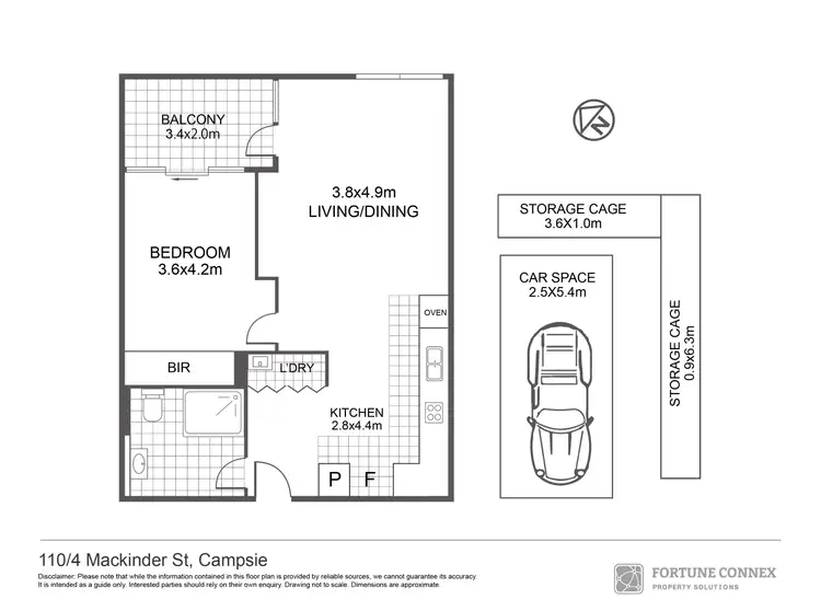 Floorplan of Homely unit listing, 110/4 Mackinder Street, Campsie NSW 2194