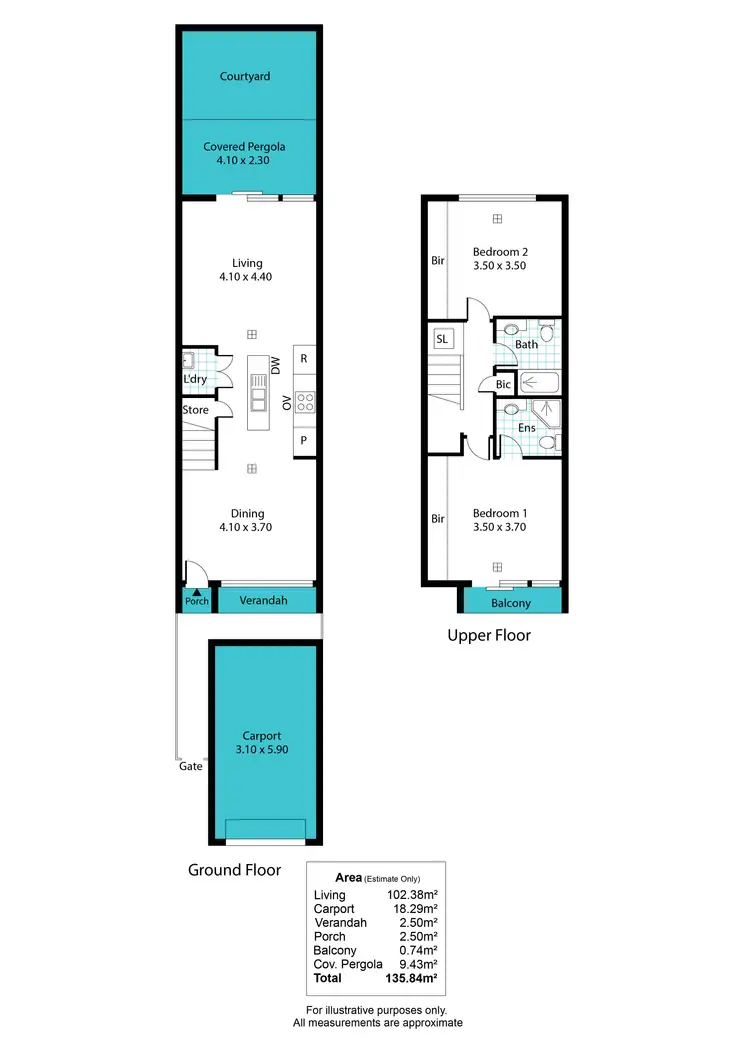 Floorplan of Homely townhouse listing, 20 Pope Street, Adelaide SA 5000