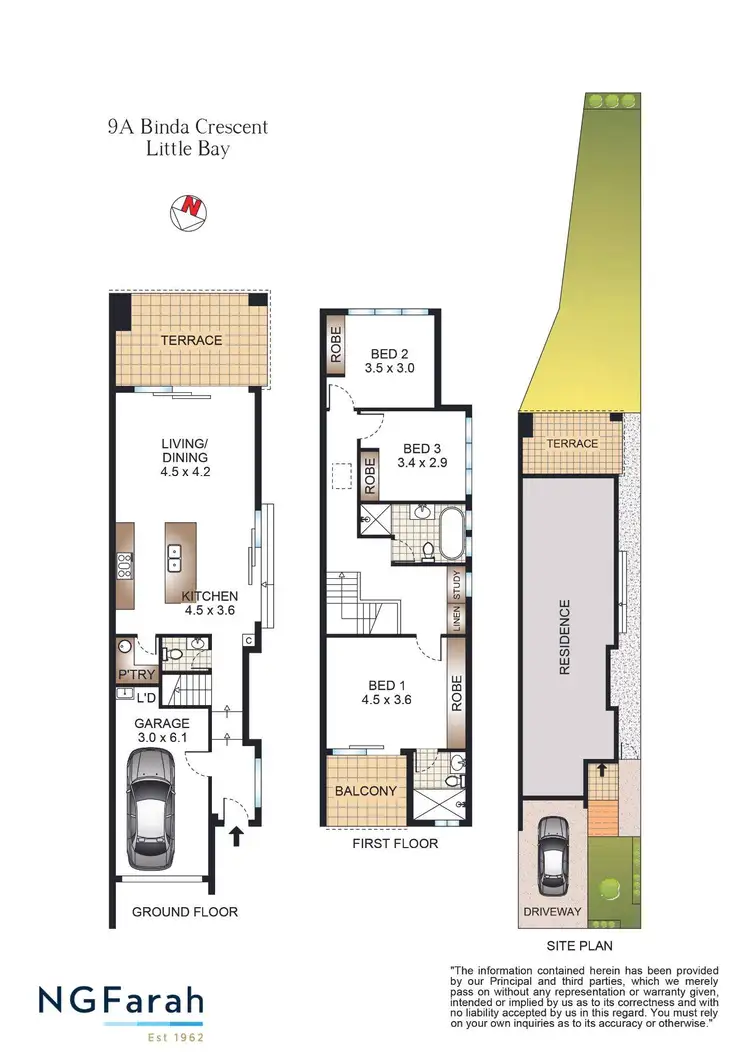 Floorplan of Homely semi-detached listing, 9a Binda Crescent, Little Bay NSW 2036