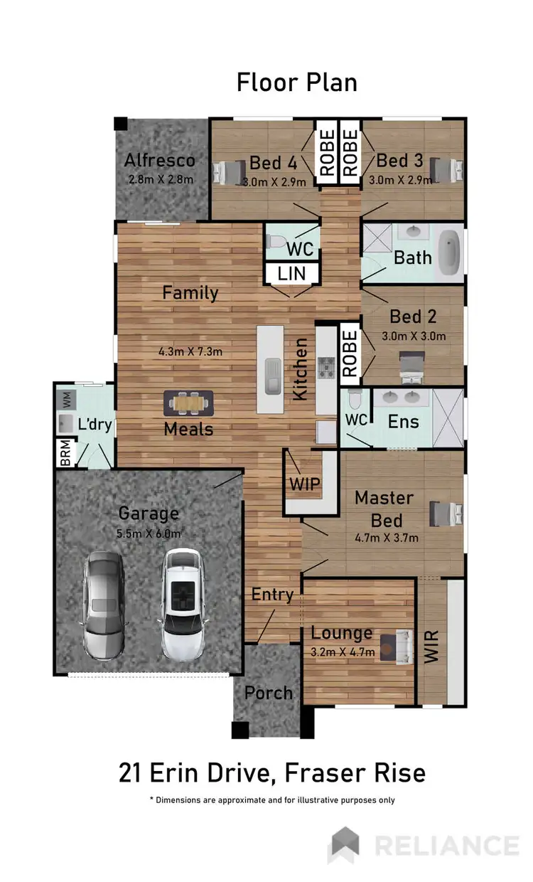 Floorplan of Homely house listing, 19 Erin Drive, Fraser Rise VIC 3336