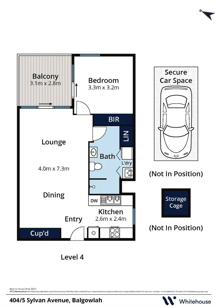 Floorplan of Homely apartment listing, 404/5 Sylvan Avenue, Balgowlah NSW 2093