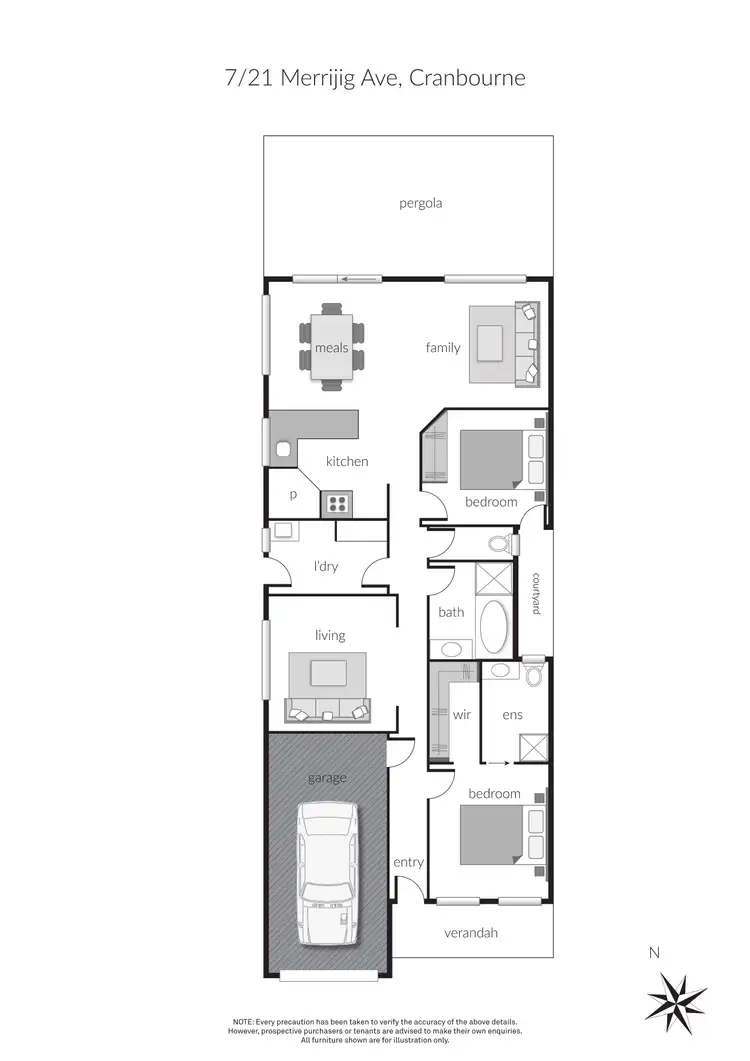 Floorplan of Homely house listing, 7/21 Merrijig Avenue, Cranbourne VIC 3977