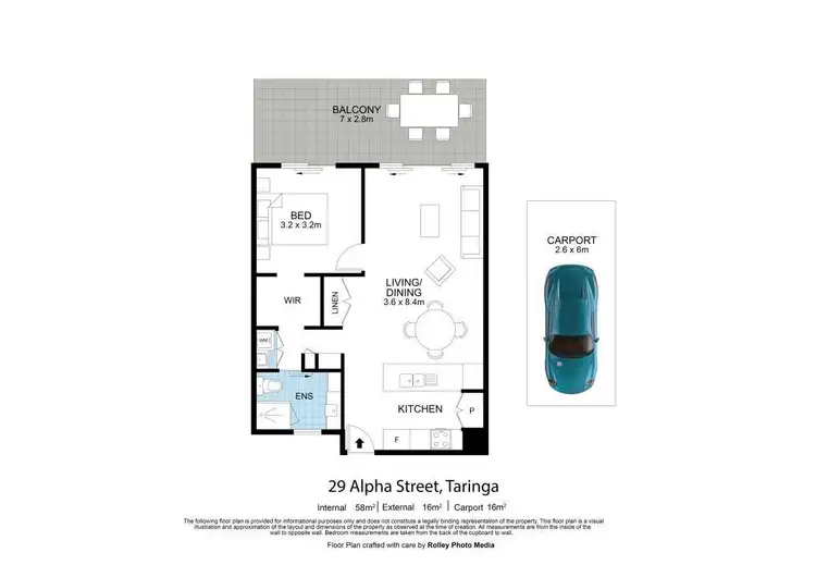 Floorplan of Homely apartment listing, 69/29 Alpha Street, Taringa QLD 4068