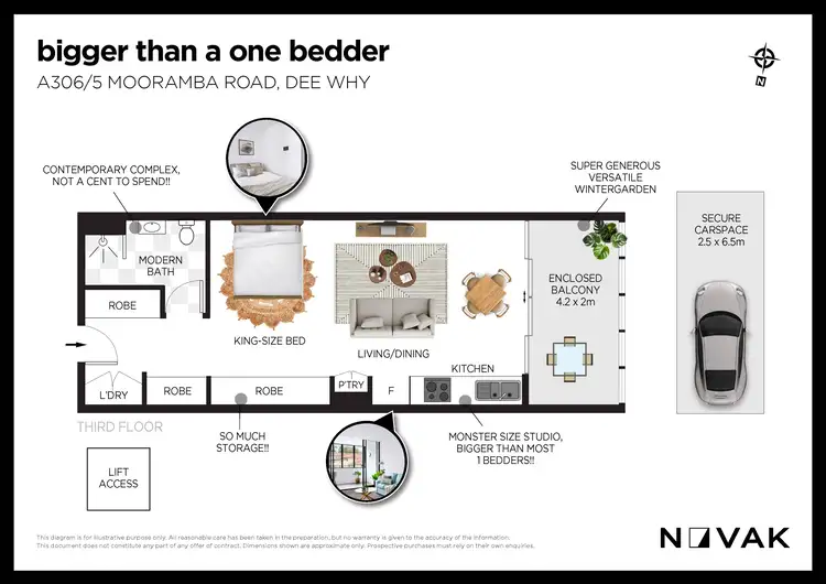 Floorplan of Homely apartment listing, A306/5 Mooramba Road, Dee Why NSW 2099