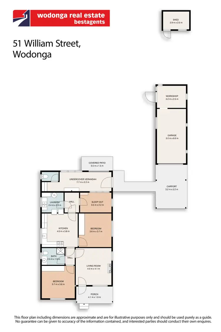 Floorplan of Homely house listing, 51 William Street, Wodonga VIC 3690
