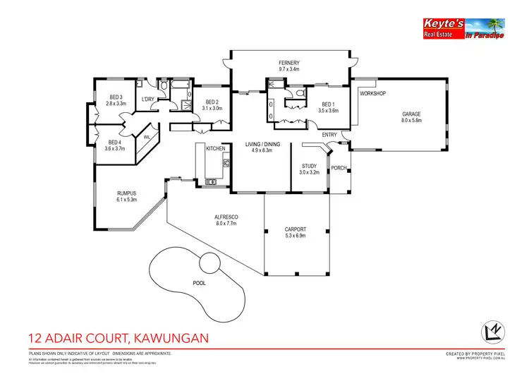 Floorplan of Homely house listing, 12 Adair Court, Kawungan QLD 4655