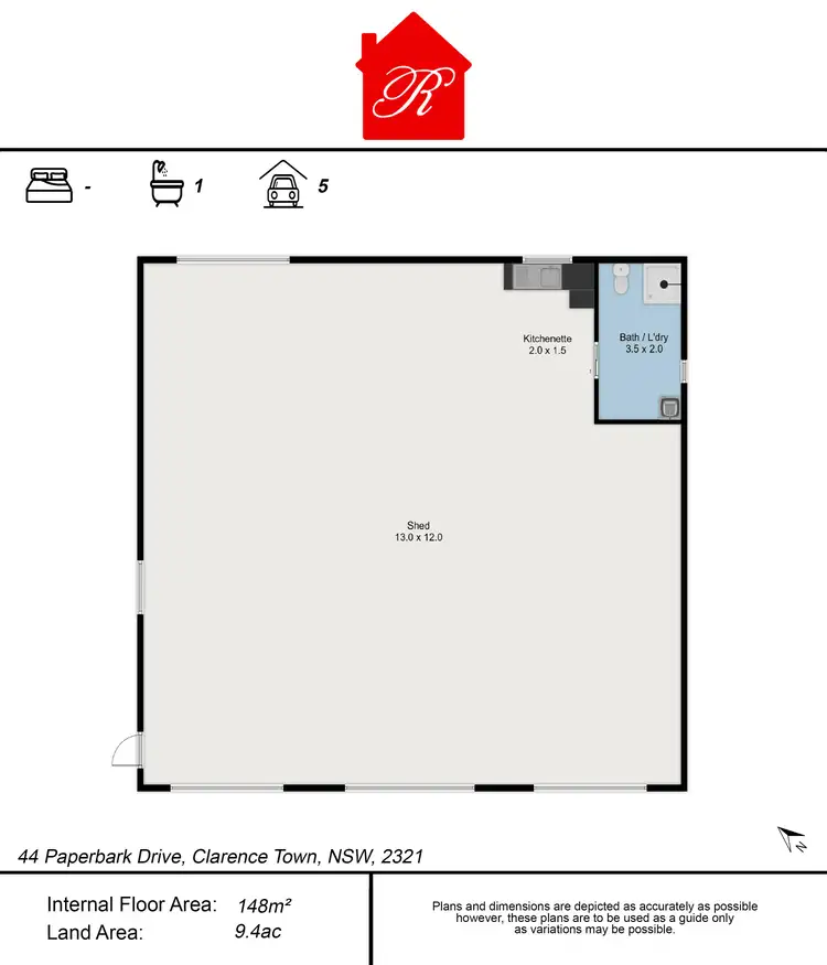 Floorplan of Homely land listing, 44 Paperbark Drive, Clarence Town NSW 2321