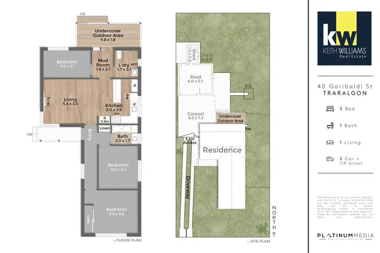 Floorplan of Homely house listing, 40 Garibaldi Street, Traralgon VIC 3844